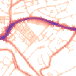 Daytime road noise heatmap for HD5 8DW