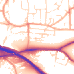 Daytime road noise heatmap for HP1 1AF