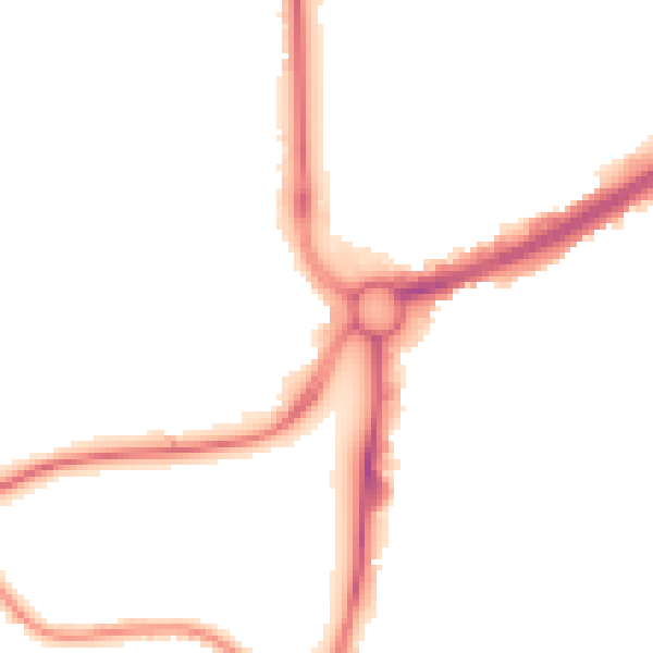 Night-time road noise heatmap for HP1 1AS