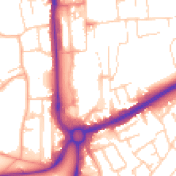 Daytime road noise heatmap for HP1 1BL