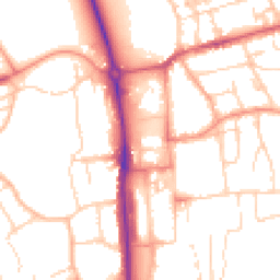 Daytime road noise heatmap for HP1 1DR