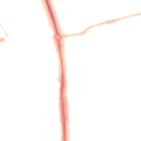 Night-time road noise heatmap for HP1 1DR