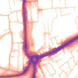 Daytime road noise heatmap for HP1 1DZ