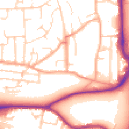 Daytime road noise heatmap for HP1 1PW