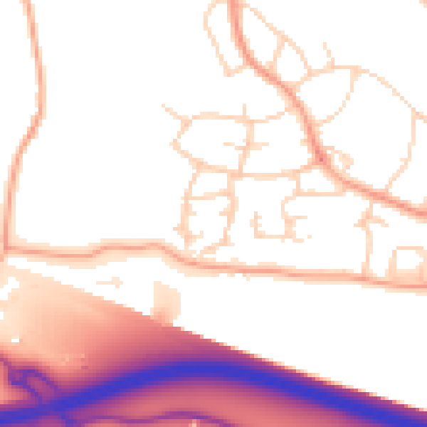 Daytime road noise heatmap for HP1 2DH