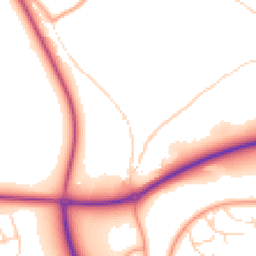 Daytime road noise heatmap for HP1 3AT