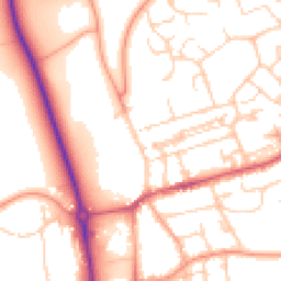 Daytime road noise heatmap for HP1 3EJ