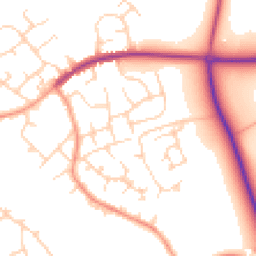 Daytime road noise heatmap for HP1 3HE