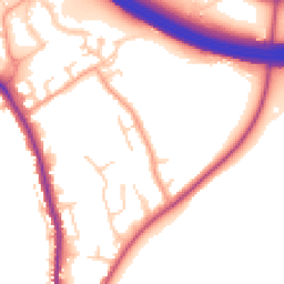Daytime road noise heatmap for HP10 0BG