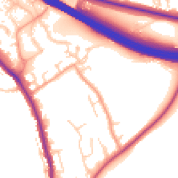 Daytime road noise heatmap for HP10 0BJ