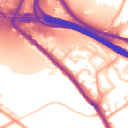 Daytime road noise heatmap for HP10 0DR