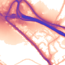 Daytime road noise heatmap for HP10 0DW