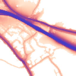 Daytime road noise heatmap for HP10 0NB