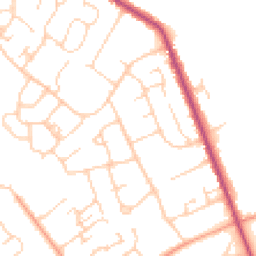 Daytime road noise heatmap for HP10 8BQ