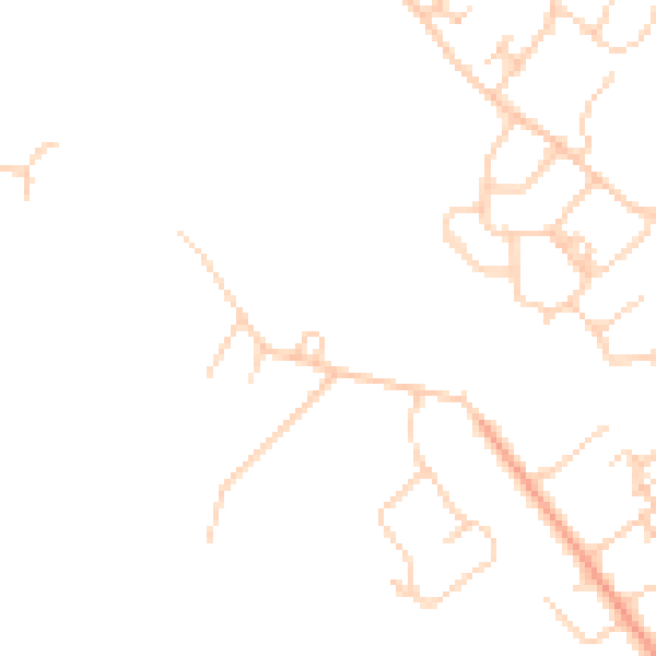 Daytime road noise heatmap for HP10 8JH
