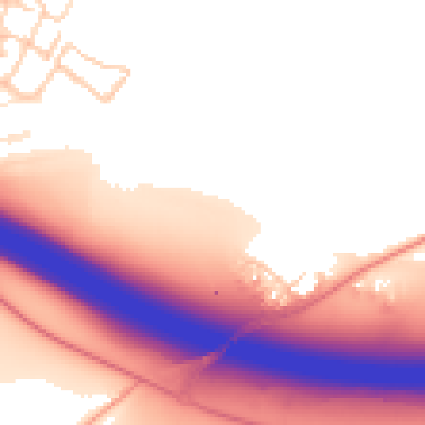 Daytime road noise heatmap for HP10 9GA