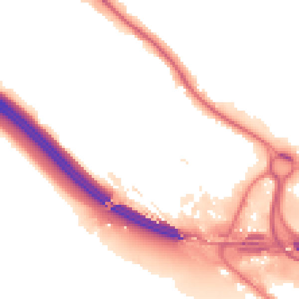 Night-time road noise heatmap for HP10 9TN