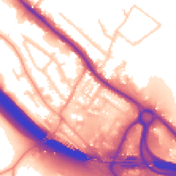 Daytime road noise heatmap for HP10 9TP
