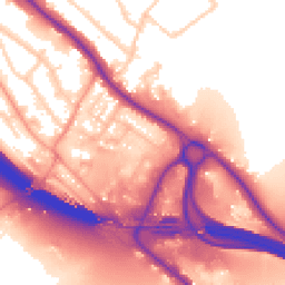 Daytime road noise heatmap for HP10 9TS