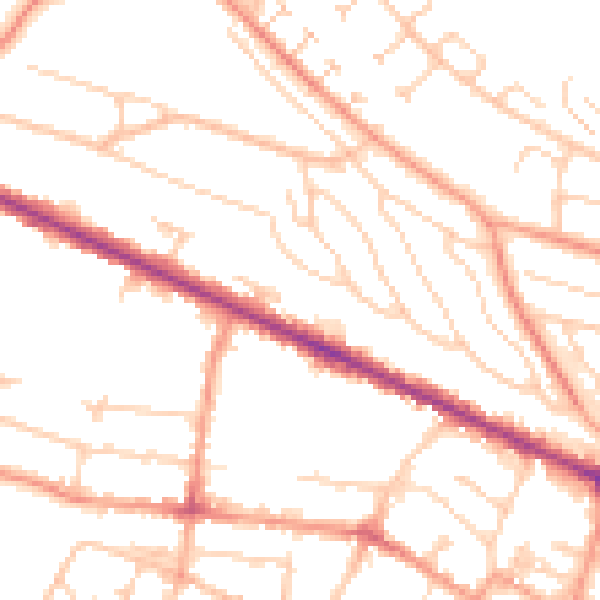 Daytime road noise heatmap for HP12 3BF