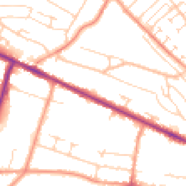 Daytime road noise heatmap for HP12 3DP