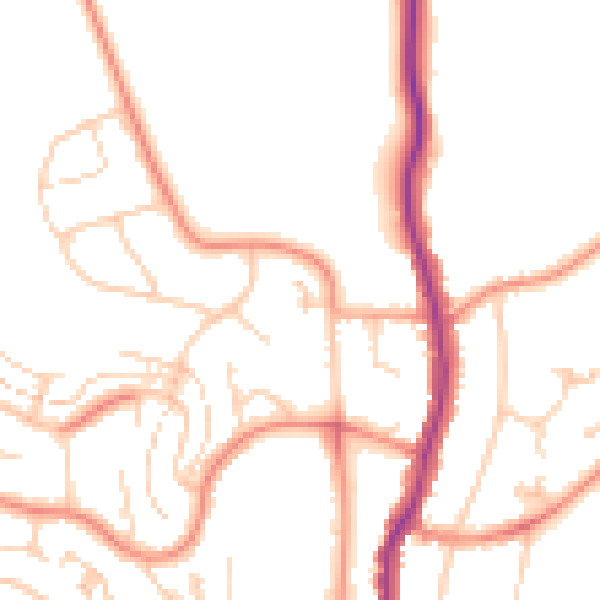 Daytime road noise heatmap for HP13 5BU