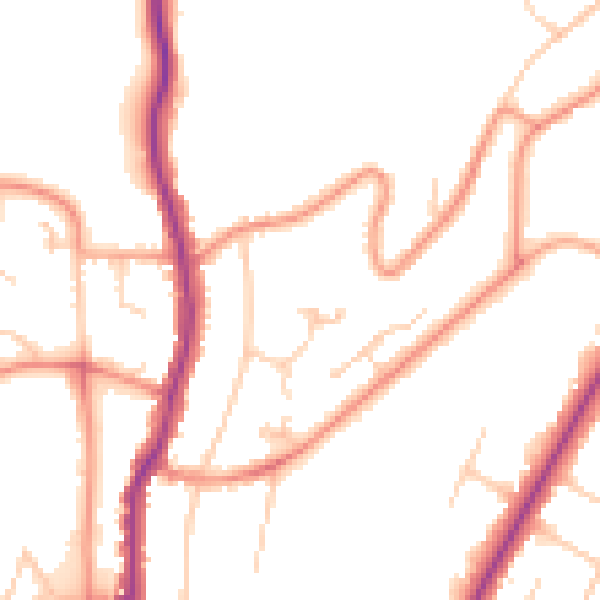Daytime road noise heatmap for HP13 5BY