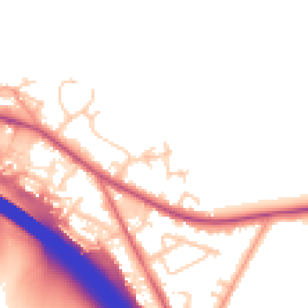 Daytime road noise heatmap for HP14 3AN