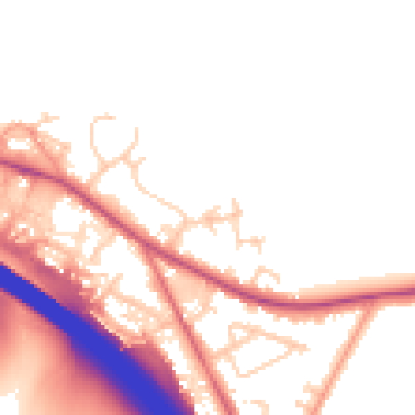 Daytime road noise heatmap for HP14 3AU