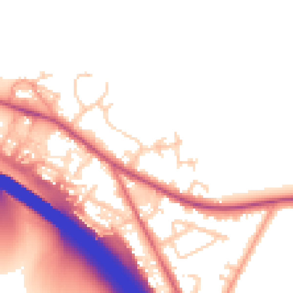Daytime road noise heatmap for HP14 3AW