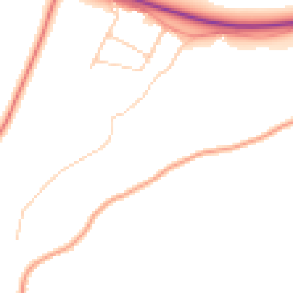 Daytime road noise heatmap for HP14 3AZ