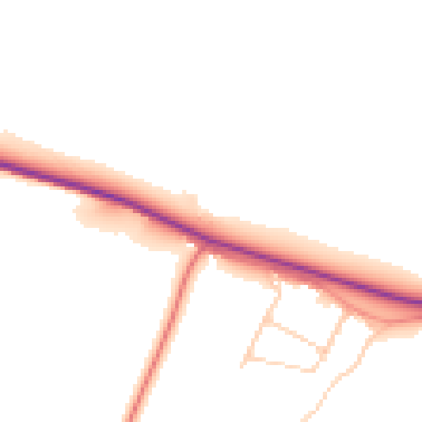 Daytime road noise heatmap for HP14 3BJ
