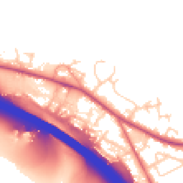 Daytime road noise heatmap for HP14 3DA