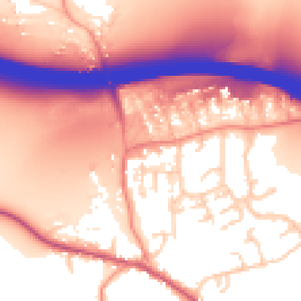 Daytime road noise heatmap for HP14 3DD