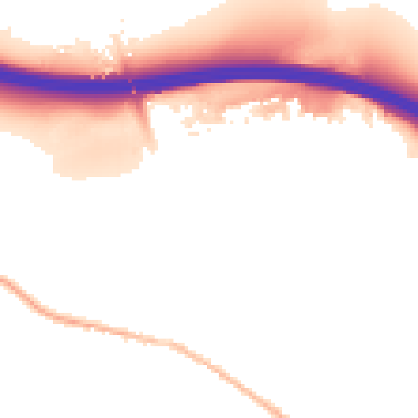Night-time road noise heatmap for HP14 3DF