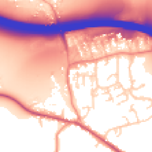 Daytime road noise heatmap for HP14 3DG