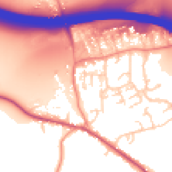 Daytime road noise heatmap for HP14 3DJ