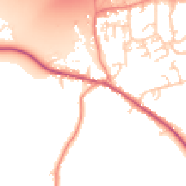 Daytime road noise heatmap for HP14 3FQ