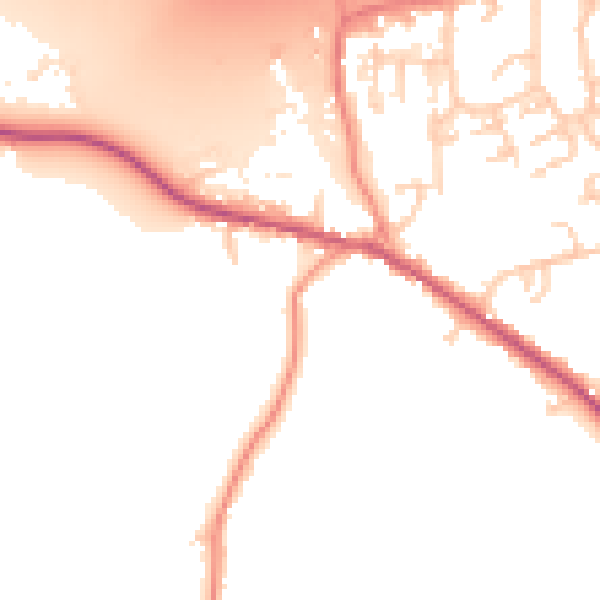 Daytime road noise heatmap for HP14 3HG