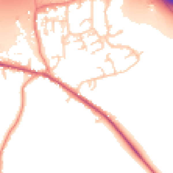 Daytime road noise heatmap for HP14 3JB