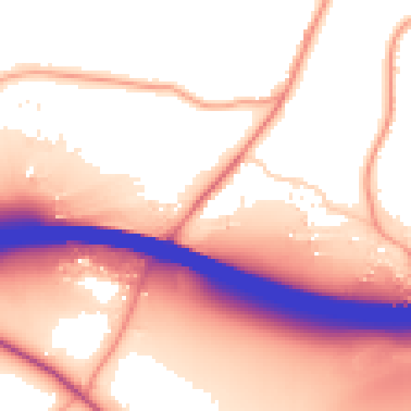 Daytime road noise heatmap for HP14 3NB