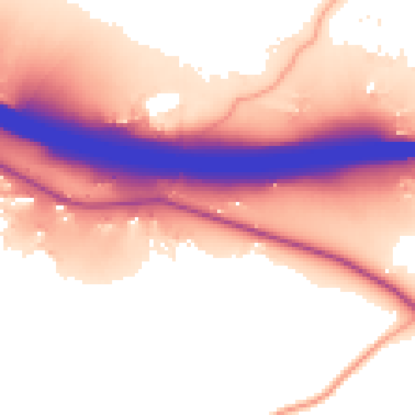 Daytime road noise heatmap for HP14 3PP