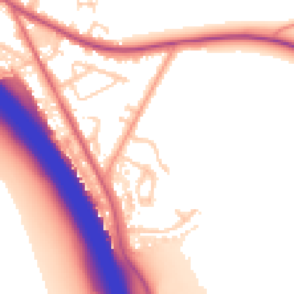 Daytime road noise heatmap for HP14 3SG