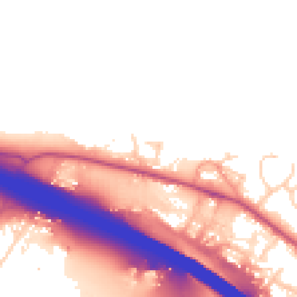 Daytime road noise heatmap for HP14 3TB