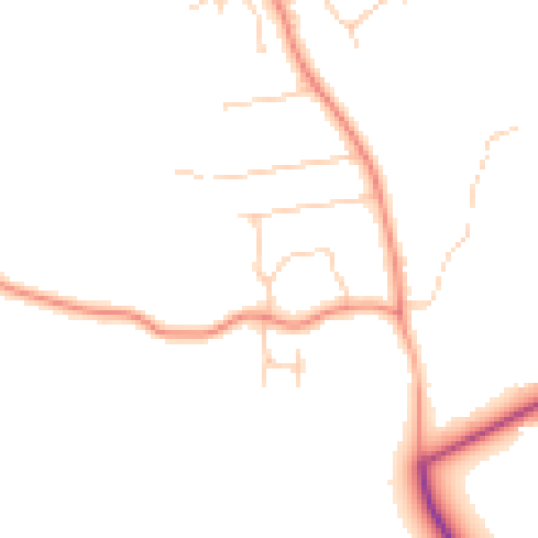 Daytime road noise heatmap for HP14 4PA