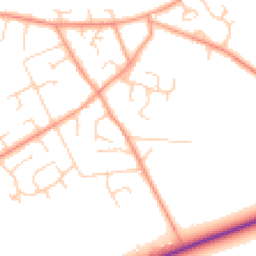 Daytime road noise heatmap for HP15 6PU