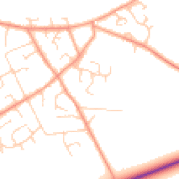 Daytime road noise heatmap for HP15 6TQ