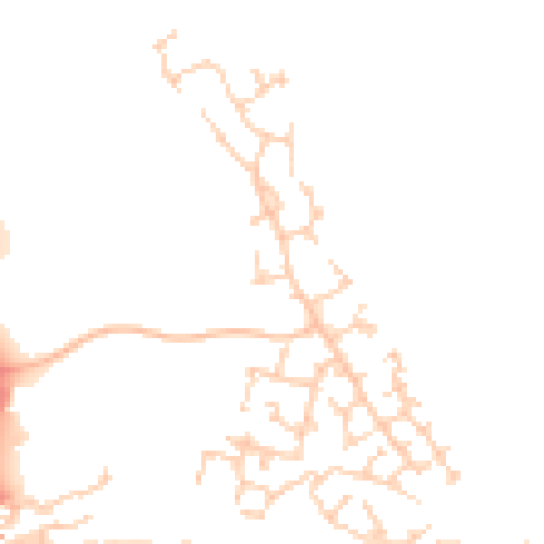 Daytime road noise heatmap for HP19 0FE