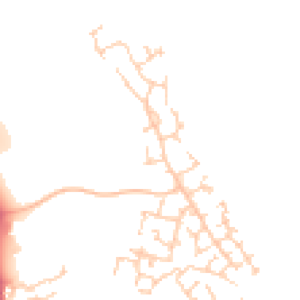 Daytime road noise heatmap for HP19 0FG