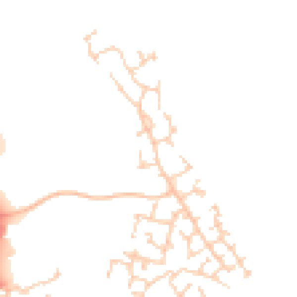 Daytime road noise heatmap for HP19 0FQ
